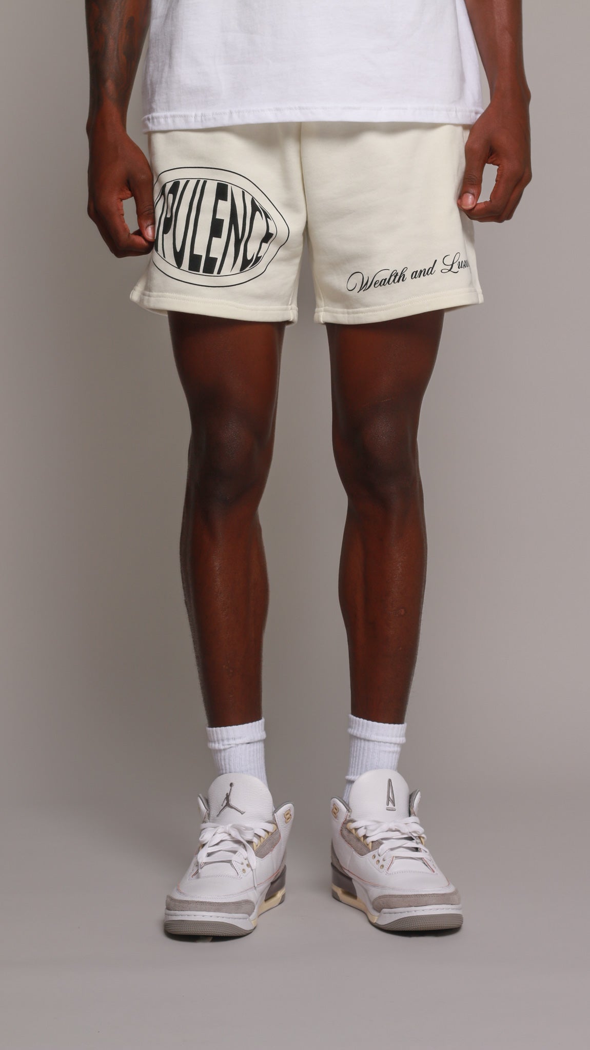 Emblem Shorts (Off-White)